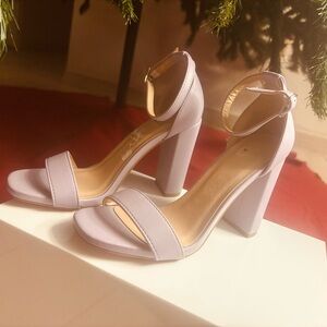 Dalia Lavender Block Heel Sandals